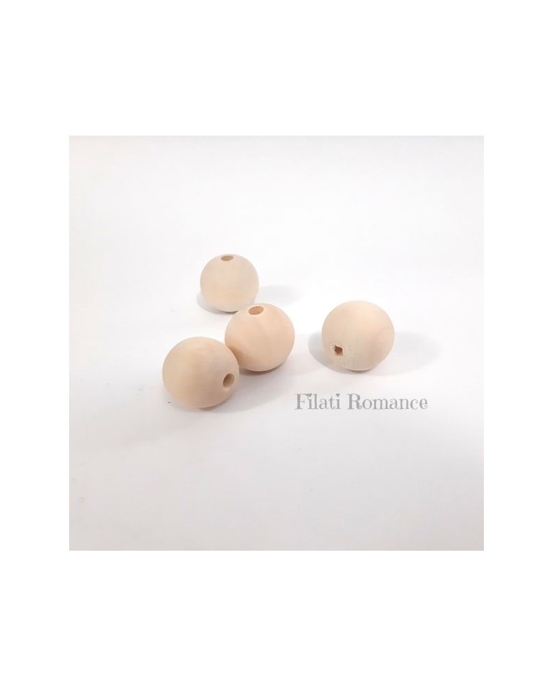 Perle di legno da 25 x 25 mm con foro da 5 mm