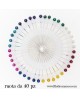 spilli con testa colorata - set da 40 pezzi