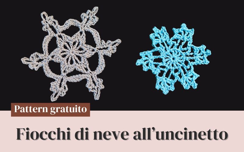 Fiocchi di neve uncinetto schemi gratis: doppio pattern!