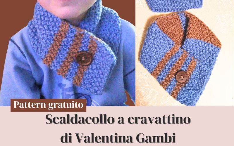 Scaldacollo ai ferri facile e veloce: modello a cravattino